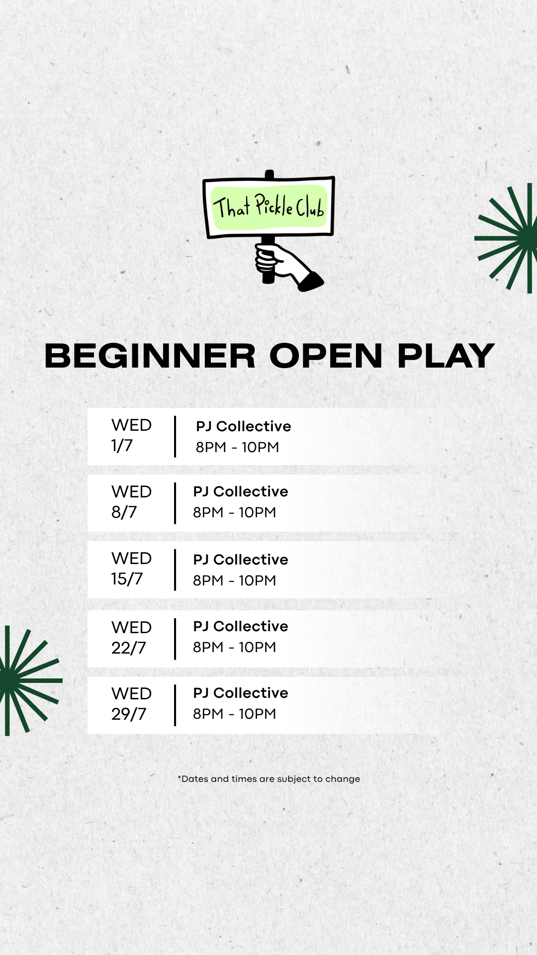 That Pickle Club Beginner Social Play (July)