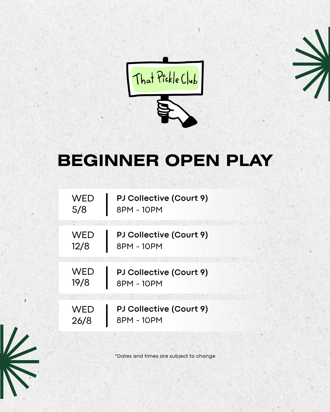 That Pickle Club Beginner Social Play (August)